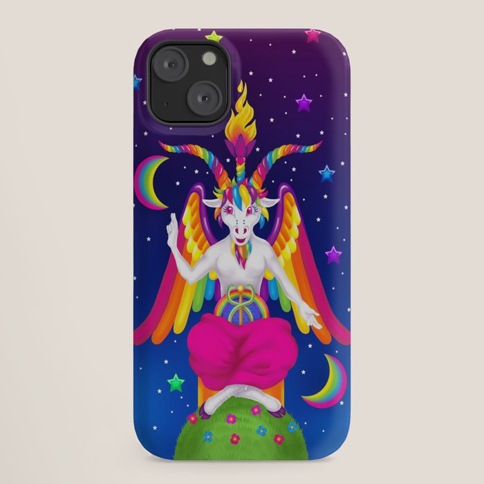 1997 Neon Rainbow Baphomet iPhone Case