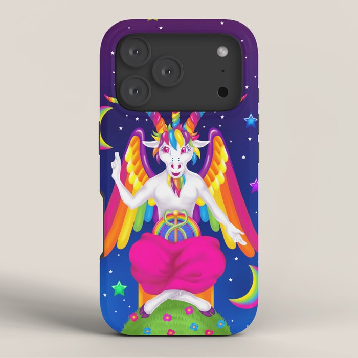 1997 Neon Rainbow Baphomet iPhone Case