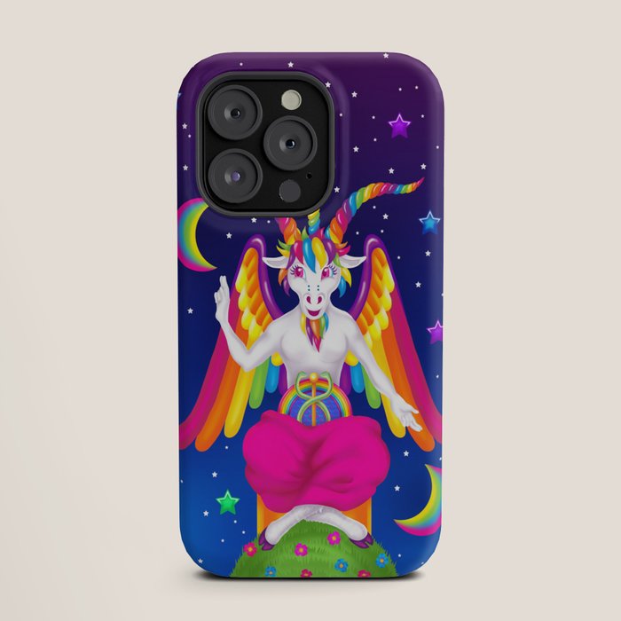 1997 Neon Rainbow Baphomet iPhone Case
