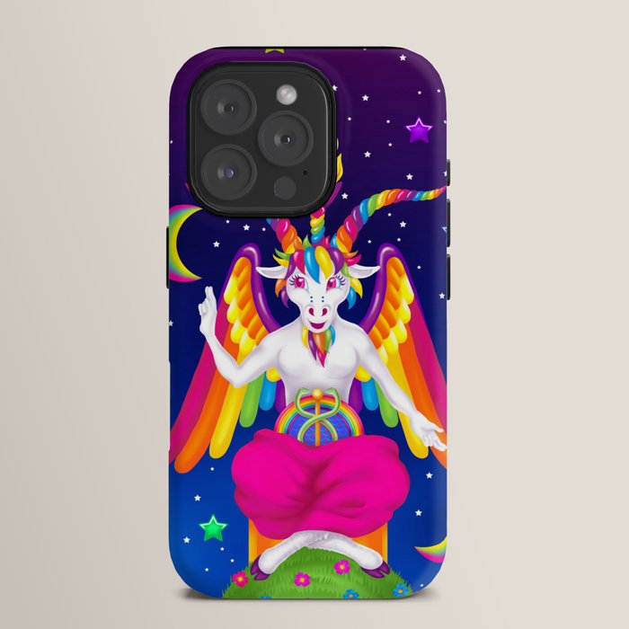 1997 Neon Rainbow Baphomet iPhone Case