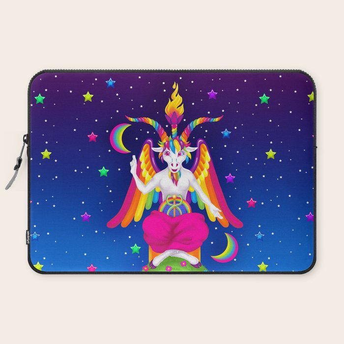 1997 Neon Rainbow Baphomet Laptop Sleeve