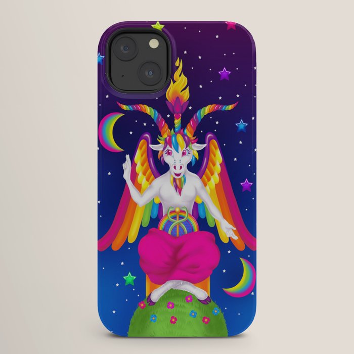 1997 Neon Rainbow Baphomet iPhone Case