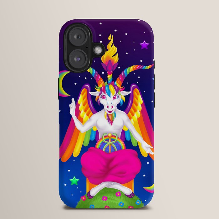 1997 Neon Rainbow Baphomet iPhone Case
