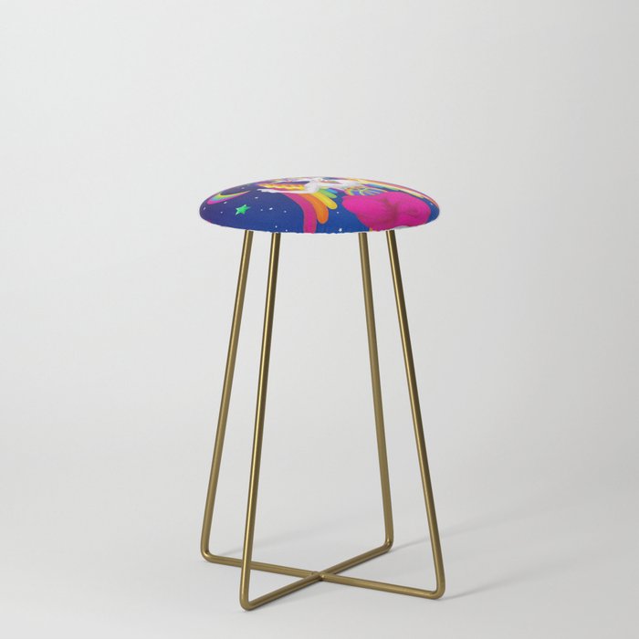 1997 Neon Rainbow Baphomet Stool