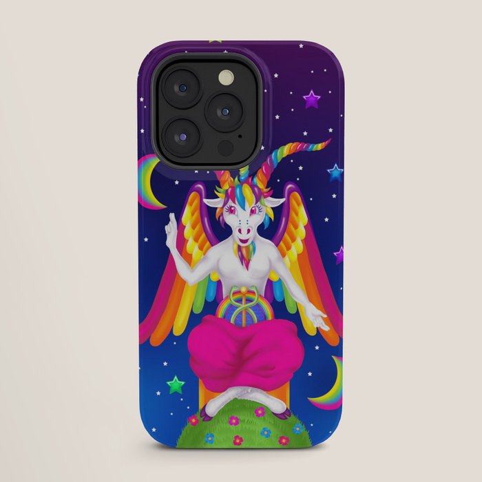 1997 Neon Rainbow Baphomet iPhone Case