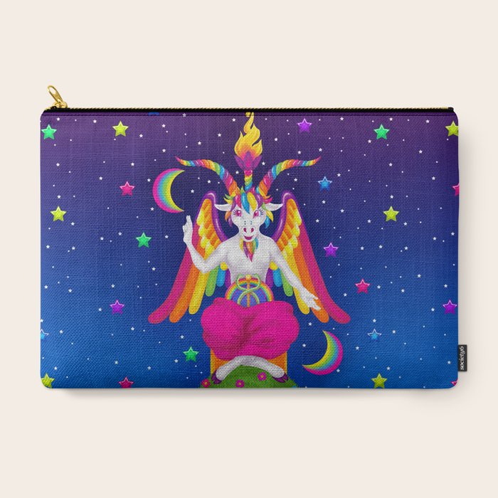 1997 Neon Rainbow Baphomet Carry All Pouch
