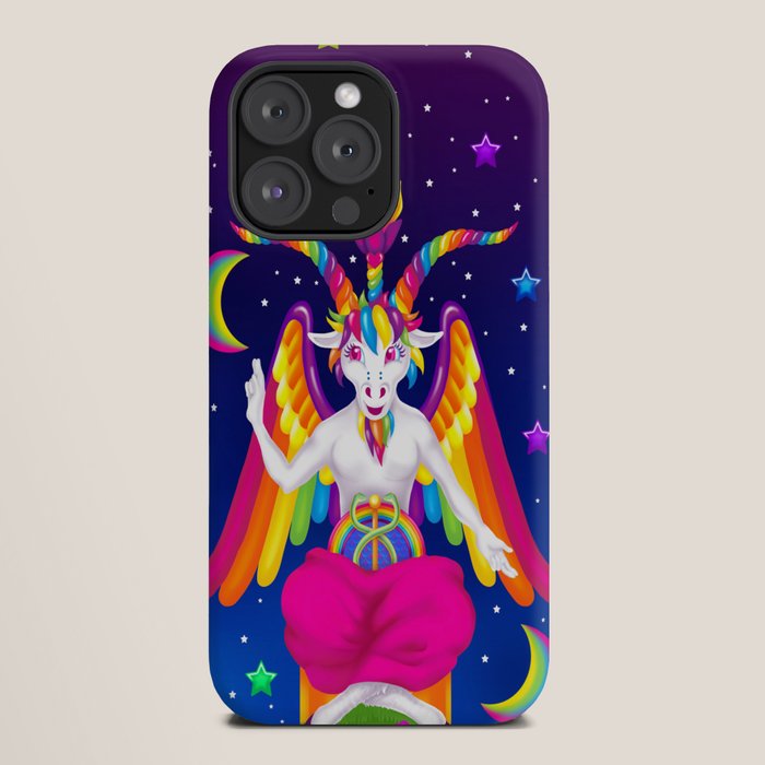 1997 Neon Rainbow Baphomet iPhone Case