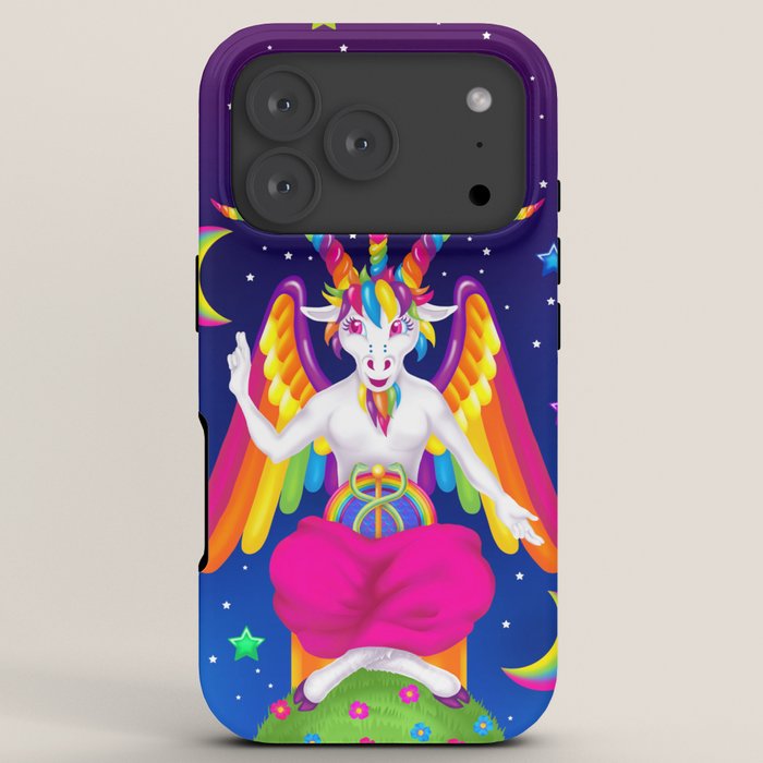 1997 Neon Rainbow Baphomet iPhone Case