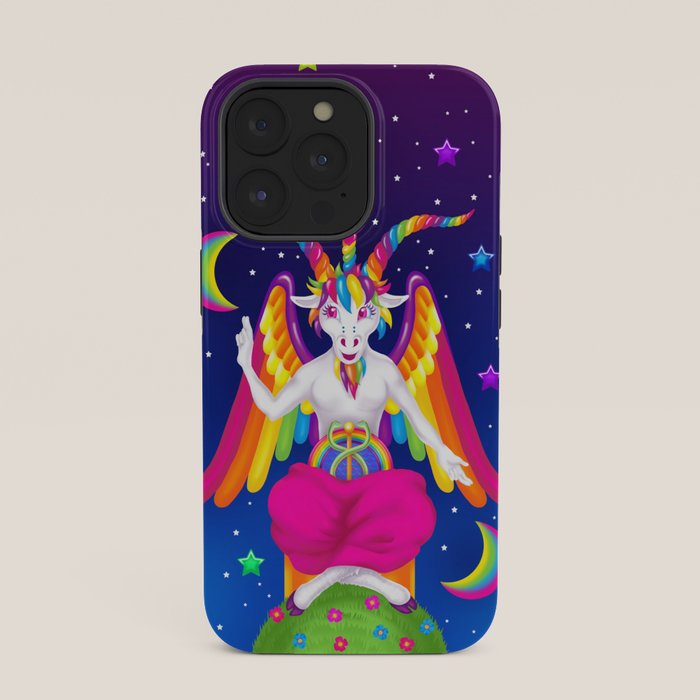 1997 Neon Rainbow Baphomet iPhone Case