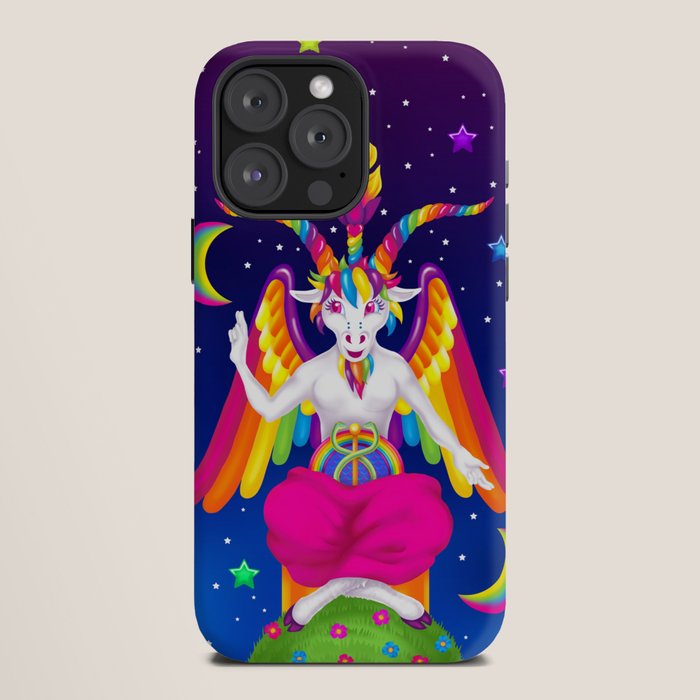 1997 Neon Rainbow Baphomet iPhone Case