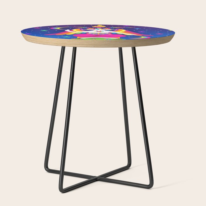 1997 Neon Rainbow Baphomet Side Table