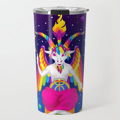 1997 Neon Rainbow Baphomet Travel Mug