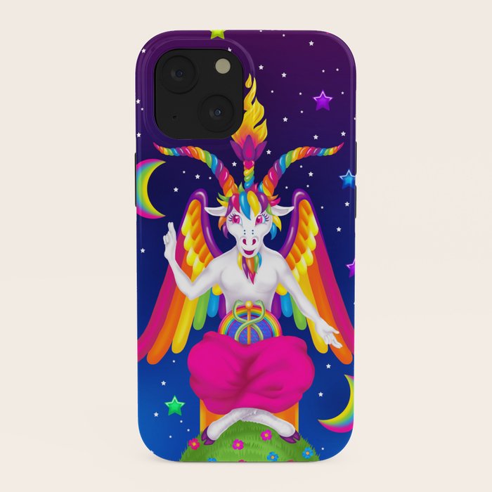1997 Neon Rainbow Baphomet iPhone Case