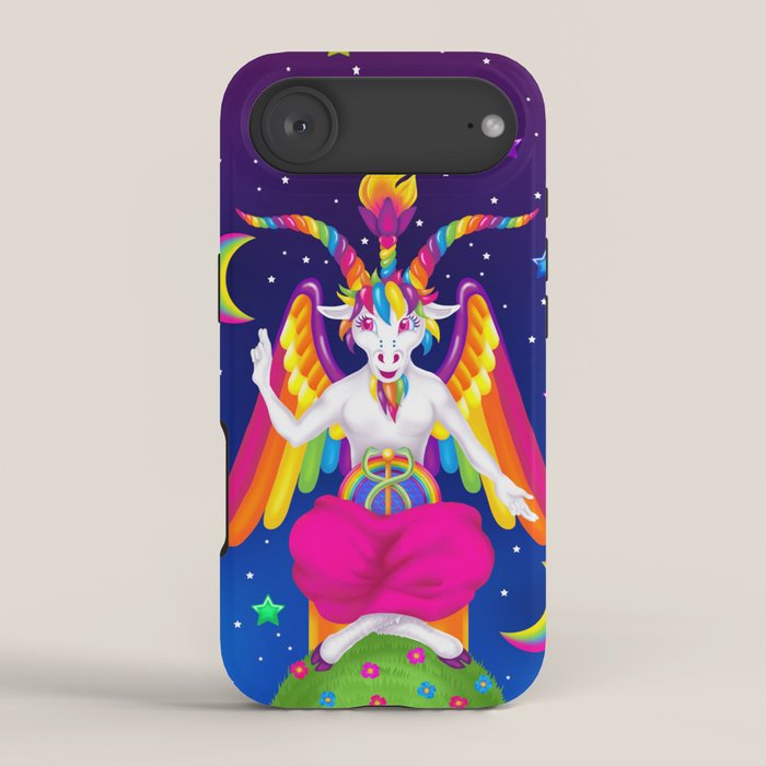 1997 Neon Rainbow Baphomet iPhone Case