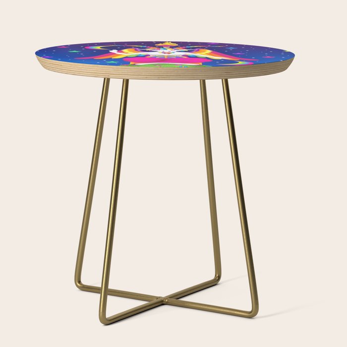 1997 Neon Rainbow Baphomet Side Table