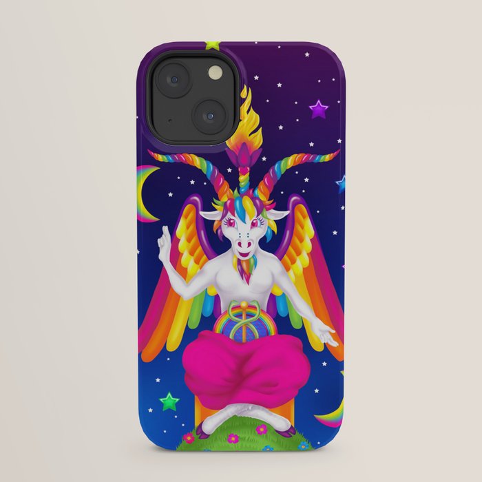 1997 Neon Rainbow Baphomet iPhone Case