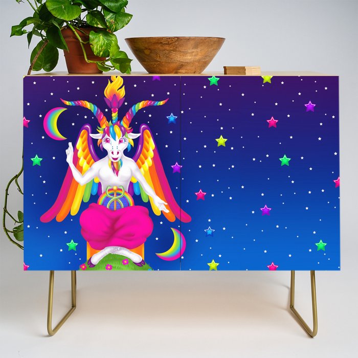 1997 Neon Rainbow Baphomet Credenza
