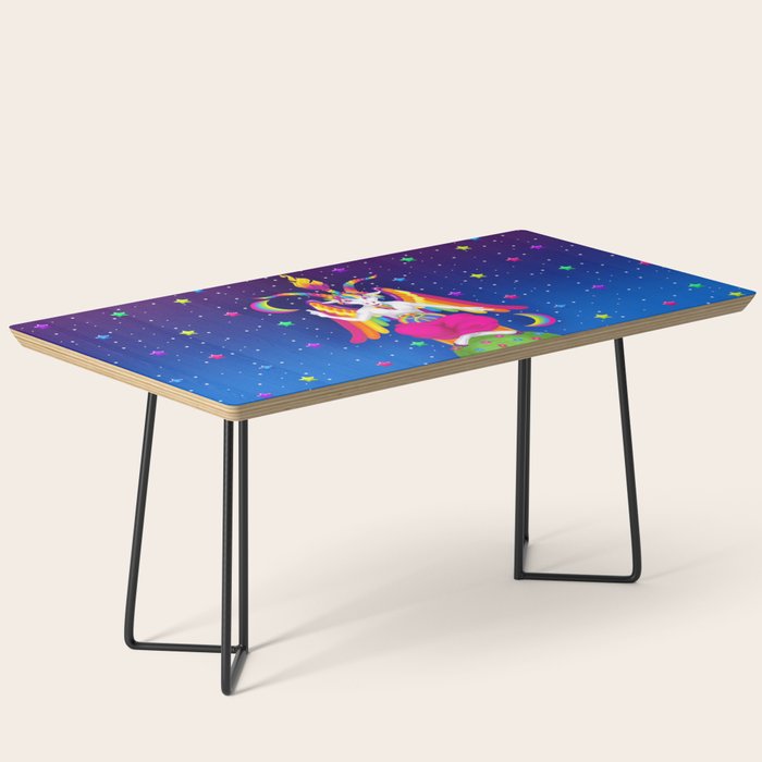 1997 Neon Rainbow Baphomet Coffee Table