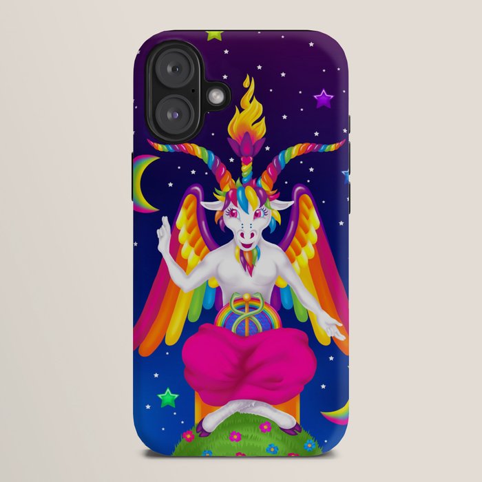 1997 Neon Rainbow Baphomet iPhone Case