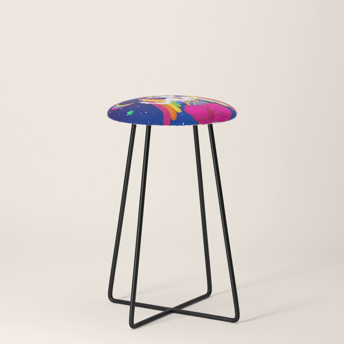 1997 Neon Rainbow Baphomet Stool