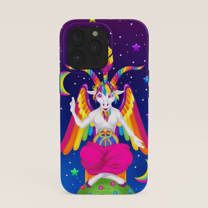 1997 Neon Rainbow Baphomet iPhone Case