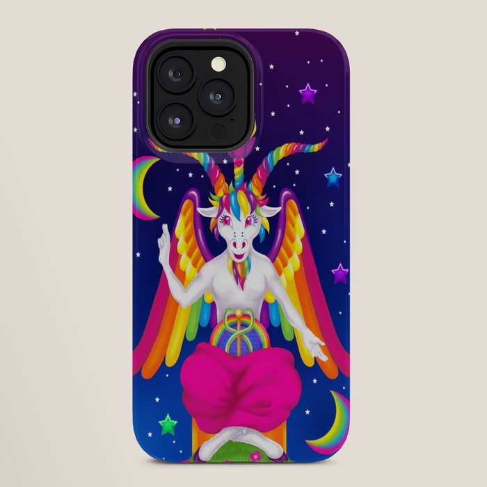 1997 Neon Rainbow Baphomet iPhone Case