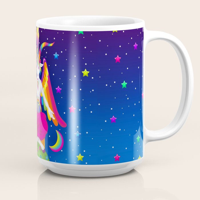 1997 Neon Rainbow Baphomet Coffee Mug