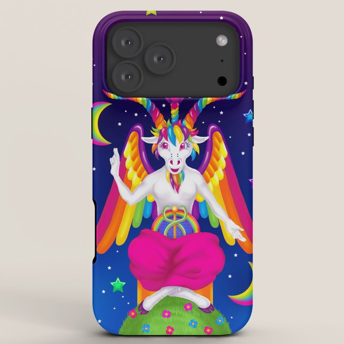 1997 Neon Rainbow Baphomet iPhone Case