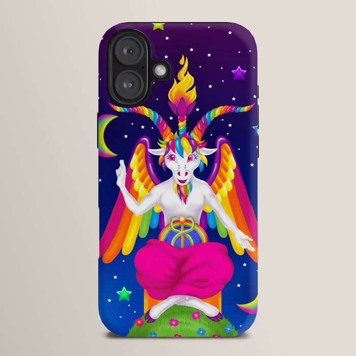 1997 Neon Rainbow Baphomet iPhone Case