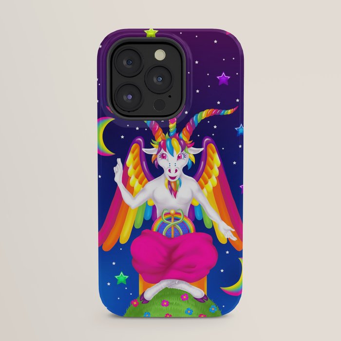 1997 Neon Rainbow Baphomet iPhone Case