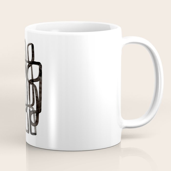 Writing On The Wall' Mid Century Modern Fun Abstract Shapes  Coffee Mug