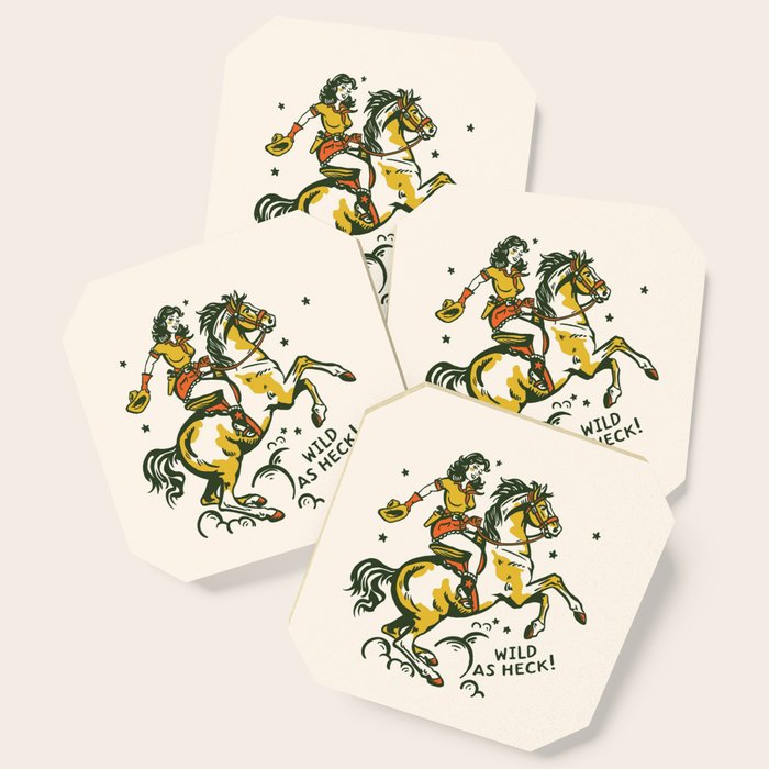 "Wild As Heck" A Cowgirl & Her Horse Coaster