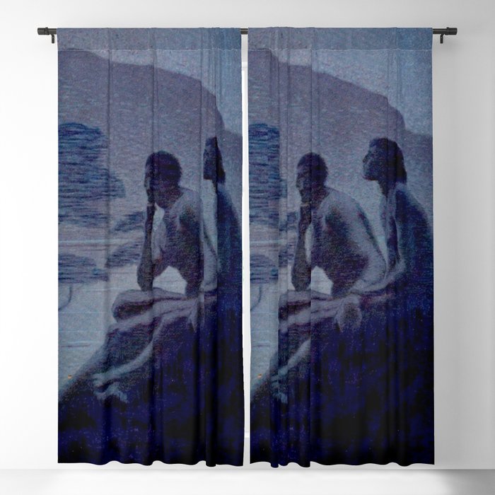 "Give me nights perfectly quiet...and I looking up at the stars" Leaves of Grass by Margaret Cook Window Curtain