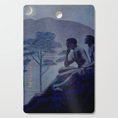 "Give me nights perfectly quiet...and I looking up at the stars" Leaves of Grass by Margaret Cook Cutting Board