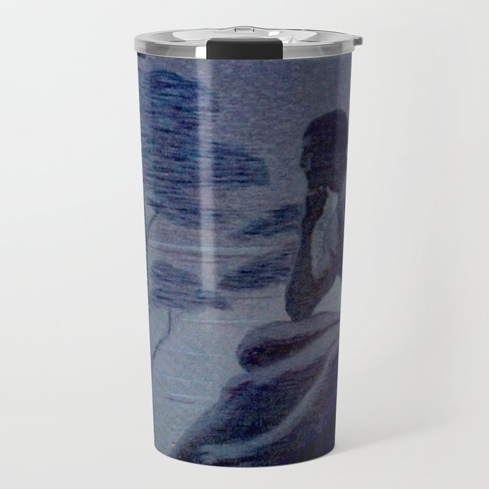 "Give me nights perfectly quiet...and I looking up at the stars" Leaves of Grass by Margaret Cook Travel Mug