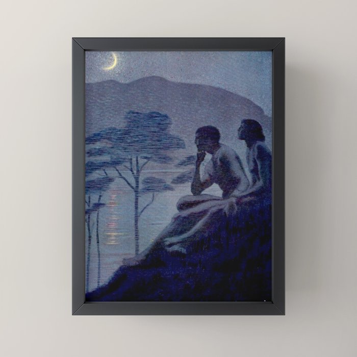 "Give me nights perfectly quiet...and I looking up at the stars" Leaves of Grass by Margaret Cook Mini Art Print