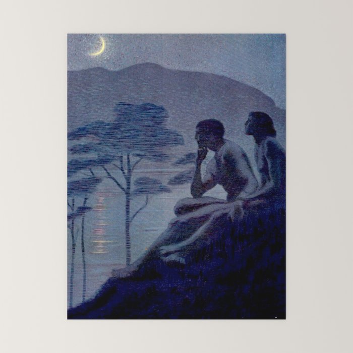 "Give me nights perfectly quiet...and I looking up at the stars" Leaves of Grass by Margaret Cook Mini Art Print
