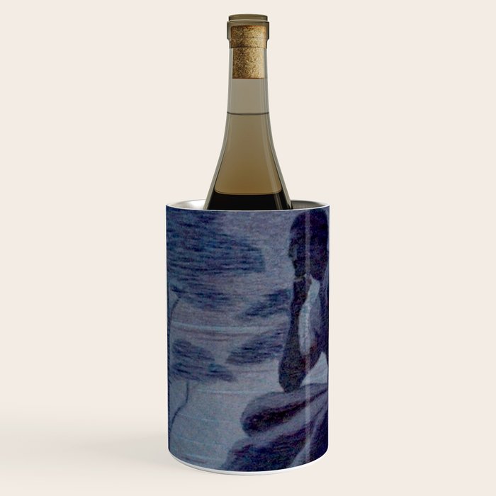 "Give me nights perfectly quiet...and I looking up at the stars" Leaves of Grass by Margaret Cook Wine Chiller