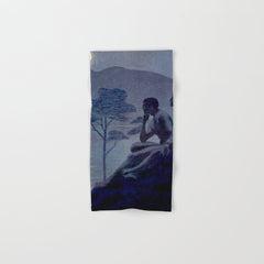 "Give me nights perfectly quiet...and I looking up at the stars" Leaves of Grass by Margaret Cook Bath Towel