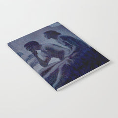 "Give me nights perfectly quiet...and I looking up at the stars" Leaves of Grass by Margaret Cook Notebook