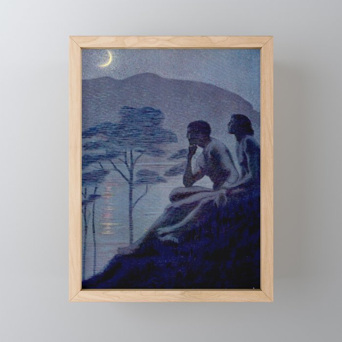 "Give me nights perfectly quiet...and I looking up at the stars" Leaves of Grass by Margaret Cook Mini Art Print