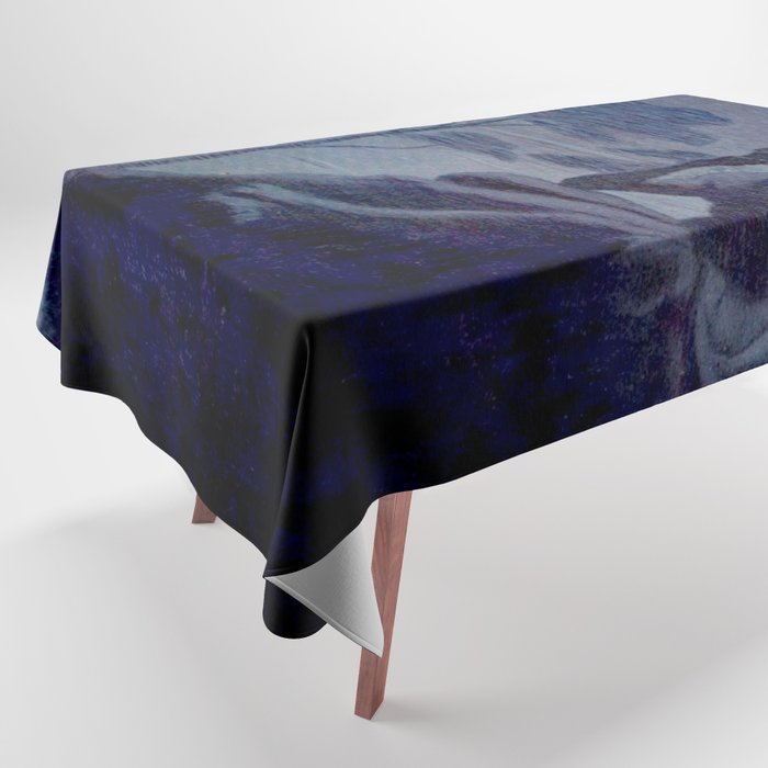 "Give me nights perfectly quiet...and I looking up at the stars" Leaves of Grass by Margaret Cook Tablecloth