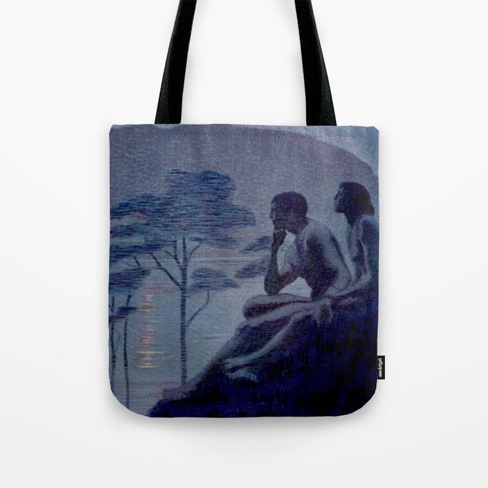 "Give me nights perfectly quiet...and I looking up at the stars" Leaves of Grass by Margaret Cook Tote Bag