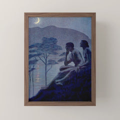 "Give me nights perfectly quiet...and I looking up at the stars" Leaves of Grass by Margaret Cook Mini Art Print