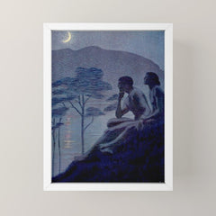 "Give me nights perfectly quiet...and I looking up at the stars" Leaves of Grass by Margaret Cook Mini Art Print