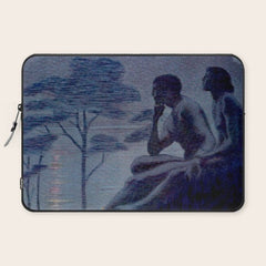 "Give me nights perfectly quiet...and I looking up at the stars" Leaves of Grass by Margaret Cook Laptop Sleeve