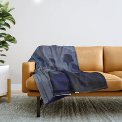 "Give me nights perfectly quiet...and I looking up at the stars" Leaves of Grass by Margaret Cook Throw Blanket