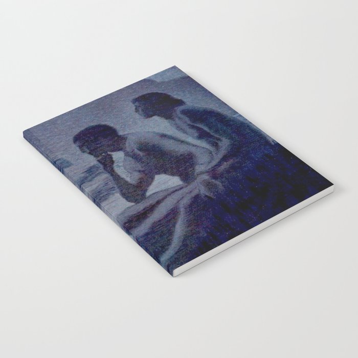 "Give me nights perfectly quiet...and I looking up at the stars" Leaves of Grass by Margaret Cook Notebook