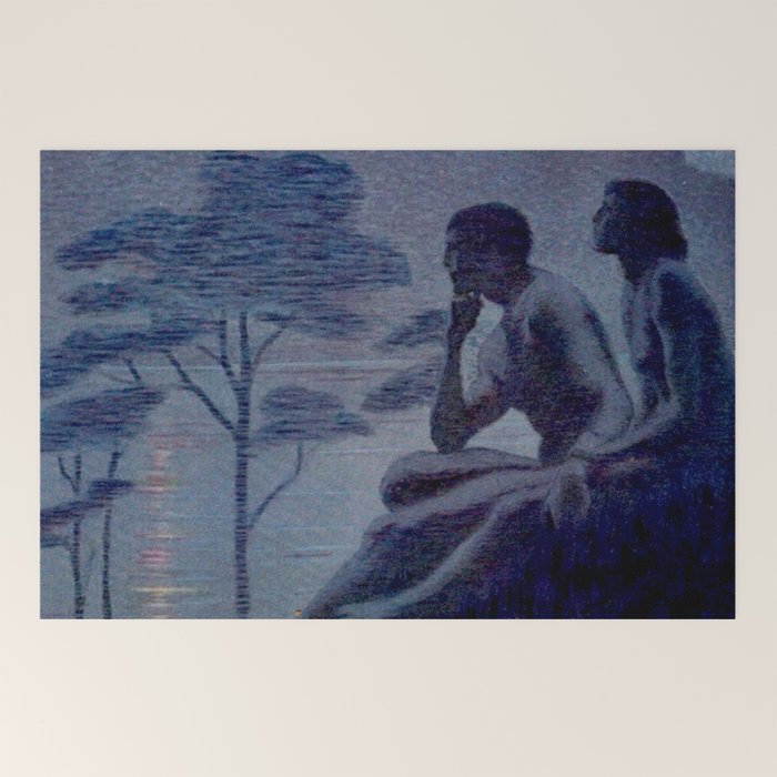 "Give me nights perfectly quiet...and I looking up at the stars" Leaves of Grass by Margaret Cook Welcome Mat