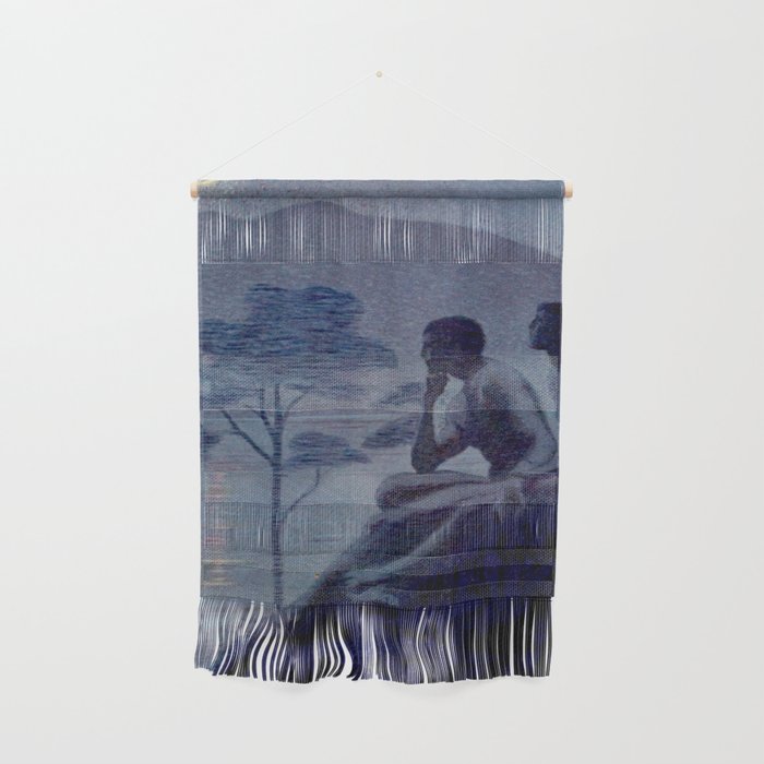 "Give me nights perfectly quiet...and I looking up at the stars" Leaves of Grass by Margaret Cook Wall Hanging